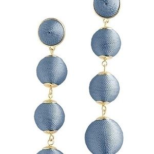 𝅺STERLING FOREVER BLUE ORBIT  DROP EARRINGS